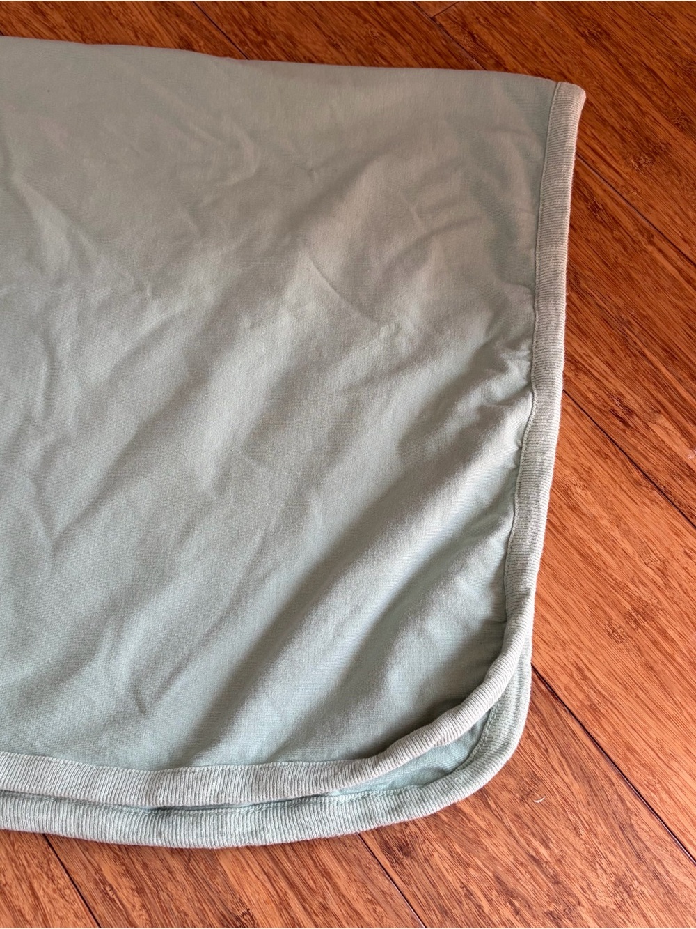 Baby Be Mine Mint Green Cotton Baby Throw Blanket - Picture 5 of 6